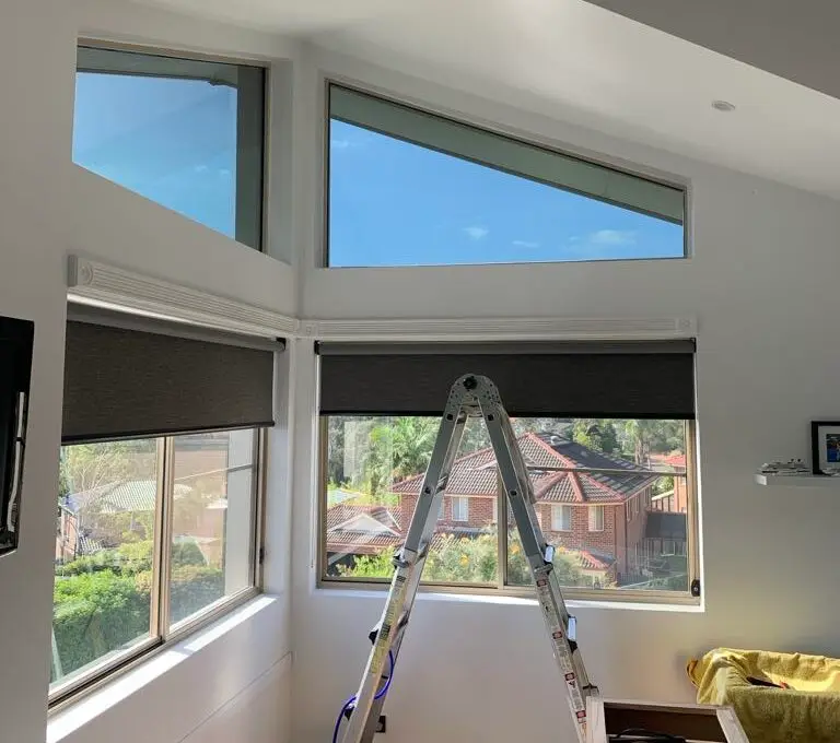 Semi-reflective window tint on the windows of a Sunshine Coast house