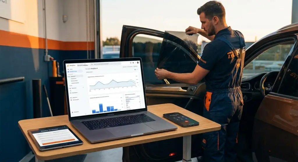 GA4 Call & Quote Tracking for Window Tinting (2026) How to Track Phone Call and Quote Form Conversions in GA4 for Window Tinting